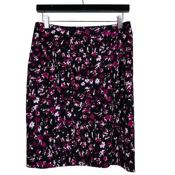 Lysse Mod Floral Print Skirt Knee Stretch - M - Picture 1 of 4